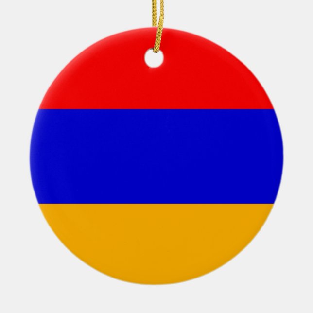 Nationalflagge Armenien Keramik Ornament (Vorne)