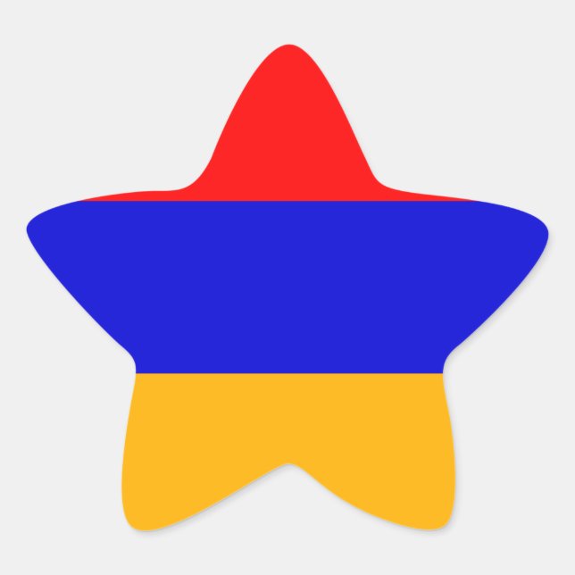 Nationalflagge Armenien Stern-Aufkleber (Vorderseite)