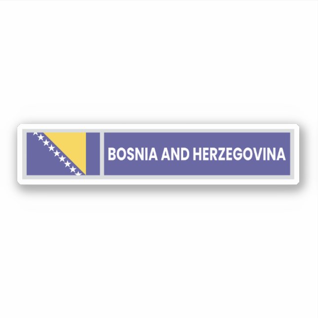 Nationalflagge Bosnien und Herzegowina Aufkleber (Vorderseite)