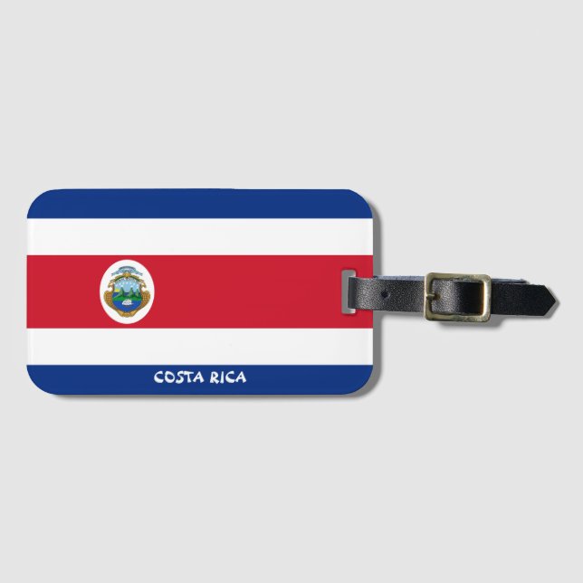 Nationalflagge Costa Rica Patriotic Gepäckanhänger (Vorderseite (Horizontal))