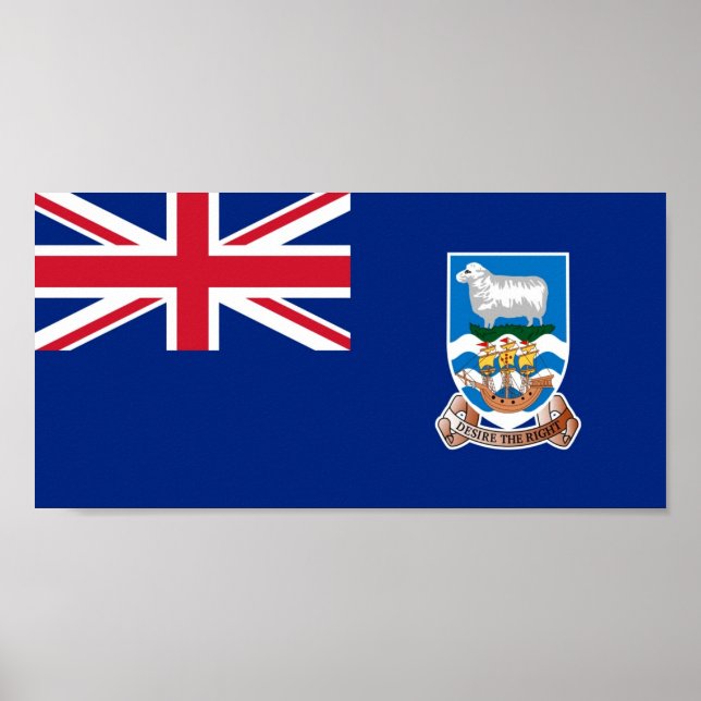 Nationalflagge der Falklandinseln Poster (Vorne)