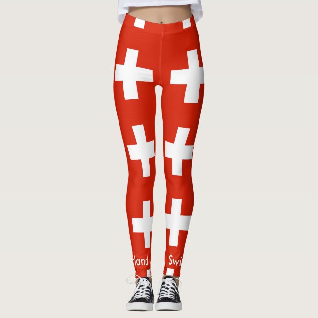 Nationalflagge der Schweiz Leggings (Vorderseite)