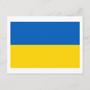 Nationalflagge der Ukraine Postkarte