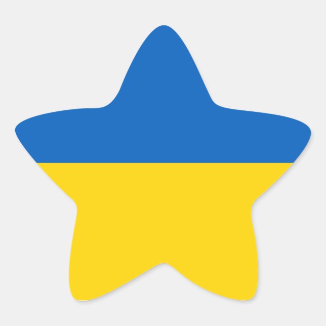 Nationalflagge der Ukraine Stern-Aufkleber (Vorderseite)