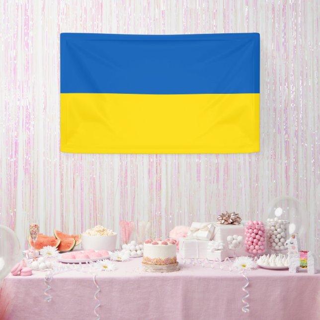 Nationalflagge der Ukraine - Wandbanner neu anordn Banner (Party)