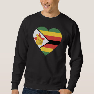 Nationalflagge des Souvenirs für Frauen in Simbabw Sweatshirt