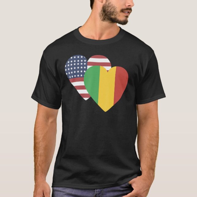 Nationalflagge des Souvenirs von Mali für Männer T-Shirt (Vorderseite)