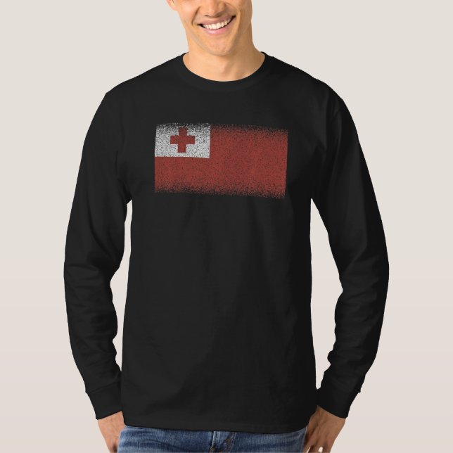 Nationalflagge des Souvenirs von Tonga für Männer  T-Shirt (Vorderseite)
