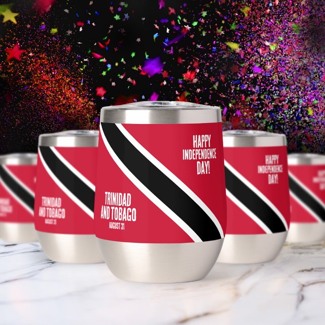 Nationalflagge des Trinidad und Tobago (Trinidad and Tobago Independence Day August 31 Thermal Wine Tumbler Cover Photo)