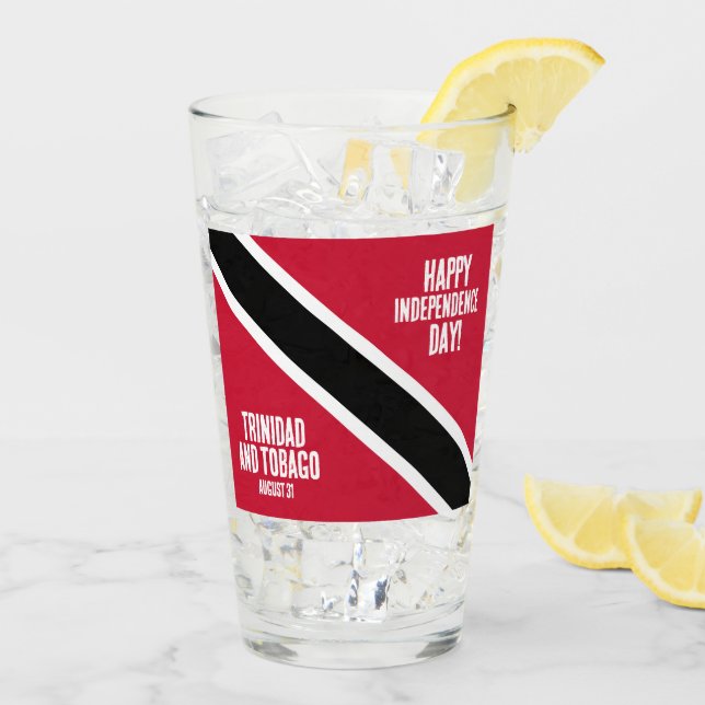 Nationalflagge des Trinidad und Tobago Glas (Rückseite Ice)