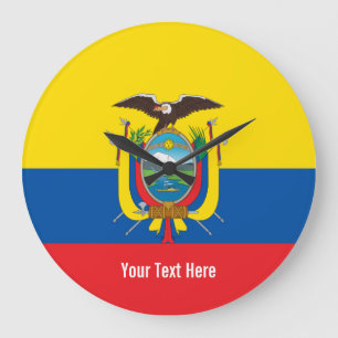 Nationalflagge Ecuadors Große Wanduhr