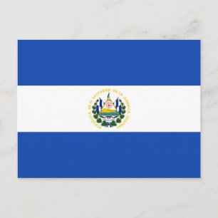 Nationalflagge El Salvador Postkarte