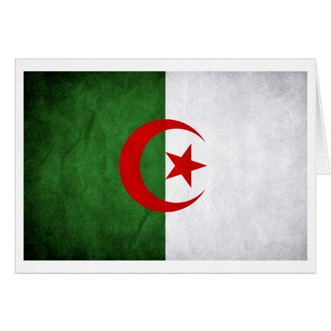 Nationalflagge Grunge Algerien (Vorderseite (Horizontal))