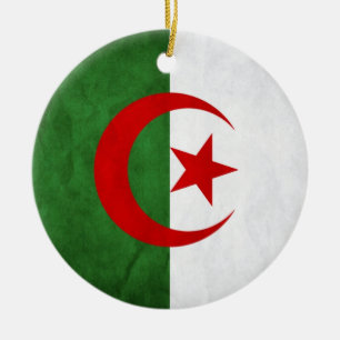 Nationalflagge Grunge Algerien Keramikornament