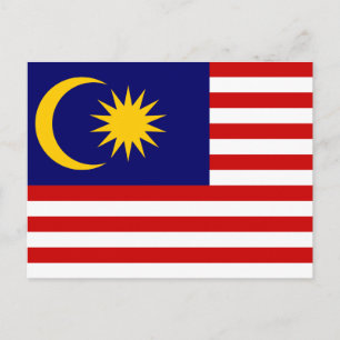 Nationalflagge in Malaysia Postkarte