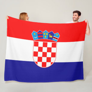 Nationalflagge Kroatien Zastava Hrvatske groß Fleecedecke