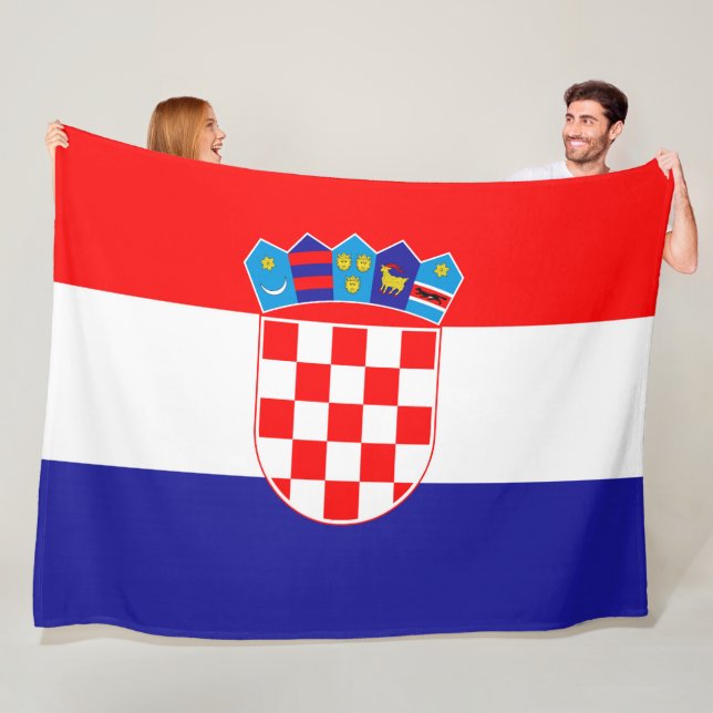 Nationalflagge Kroatien Zastava Hrvatske groß Fleecedecke (Beispiel)