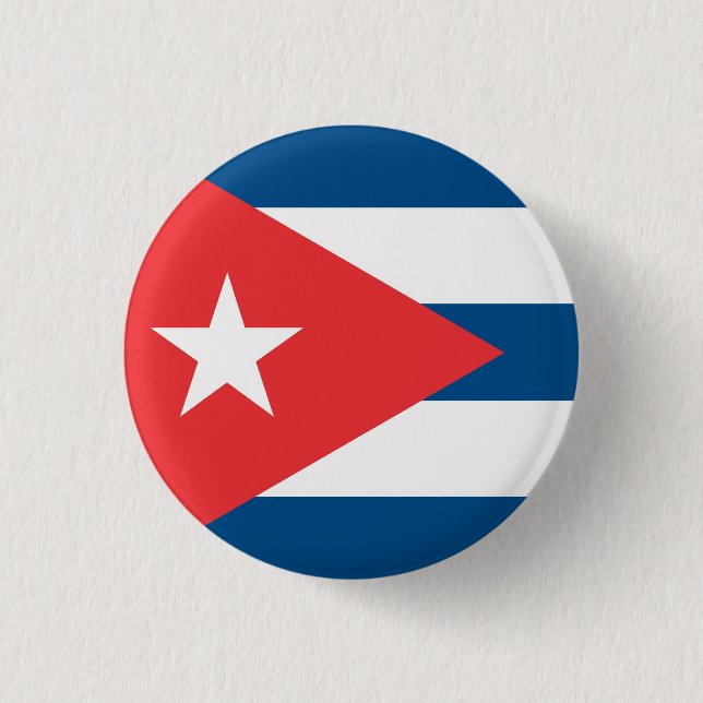 Nationalflagge Kubas Button (Vorderseite)