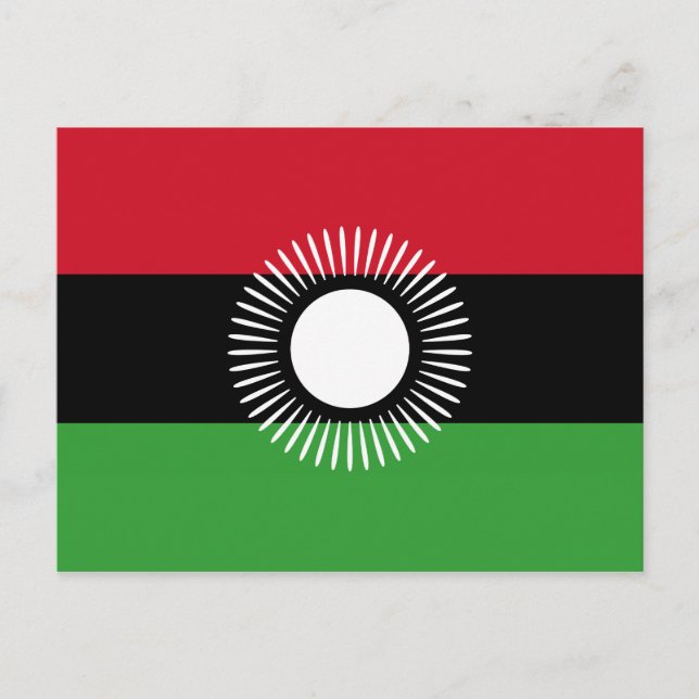 Nationalflagge Malawi Postkarte (Vorderseite)