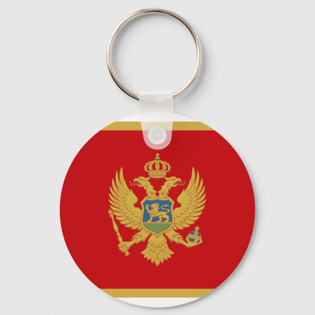 Nationalflagge Montenegro Schlüsselanhänger (Vorderseite)