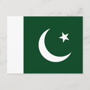Nationalflagge Pakistans Postkarte