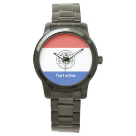 Nationalflagge Paraguays Armbanduhr