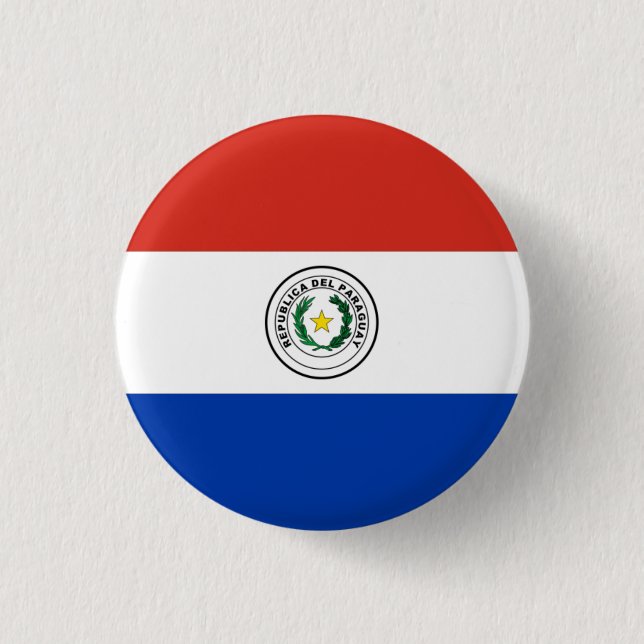 Nationalflagge Paraguays Button (Vorderseite)