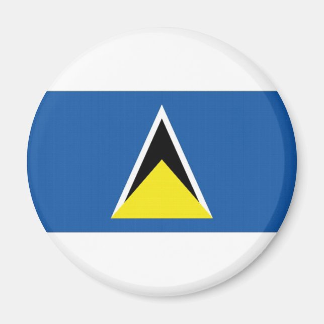 Nationalflagge Saint Lucia Magnet (Vorne)