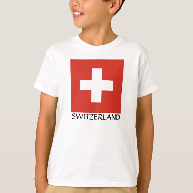 Nationalflagge Schweiz T-Shirt (Vorderseite)