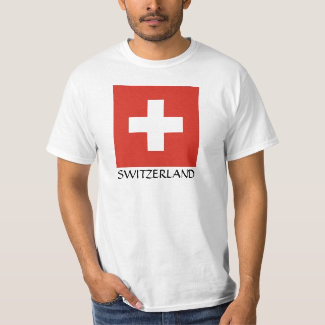 Nationalflagge Schweiz T-Shirt (Vorderseite)