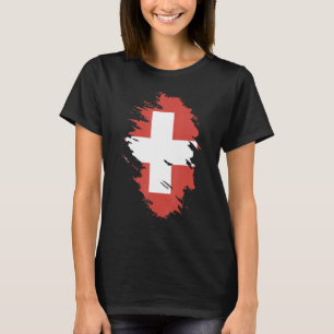 Nationalflagge Schweizer Souvenir für Männer Fraue T-Shirt
