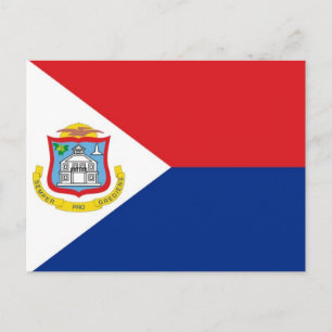 Nationalflagge Sint Maarten Postkarte