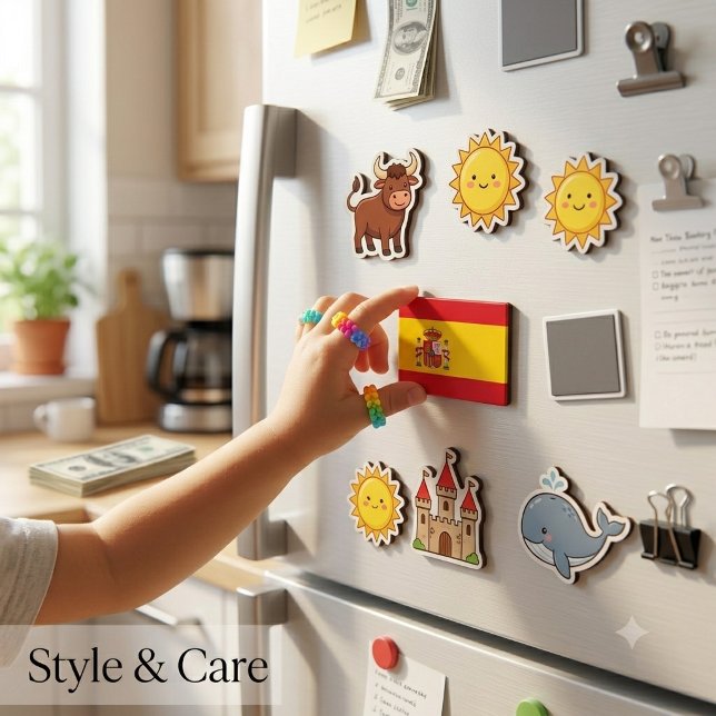 Nationalflagge Spanien Rechteckmagnet  Magnet (National Flag of Spain Rectangle Magnet)