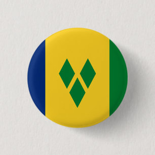 Nationalflagge St. Vincent und die Grenadinen Button