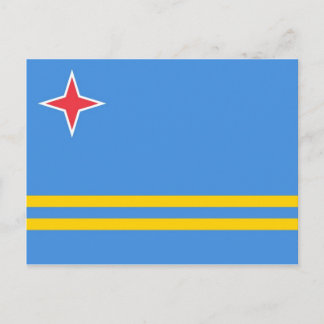 Nationalflagge von Aruba Postkarte
