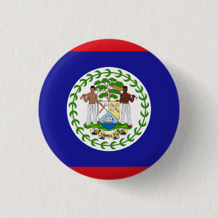 Nationalflagge von Belize Button