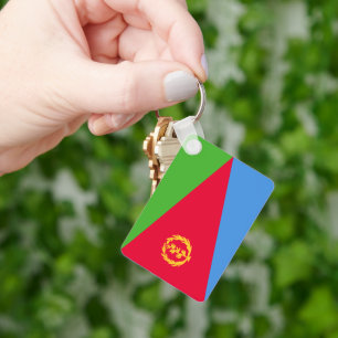Nationalflagge von Eritrea Rechteck Schlüsselanhänger