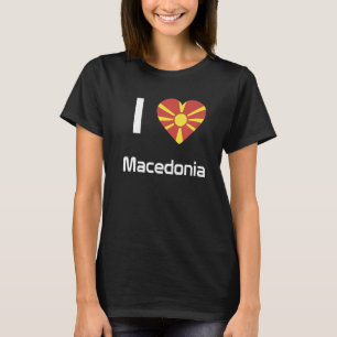 Nationalflagge von Mazedonien Souvenir für Männer T-Shirt