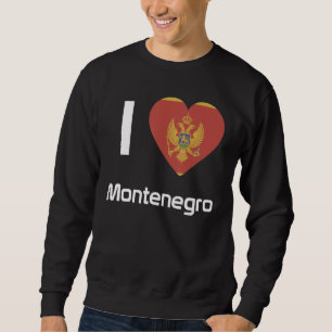 Nationalflagge von Montenegro Souvenir für Männer Sweatshirt
