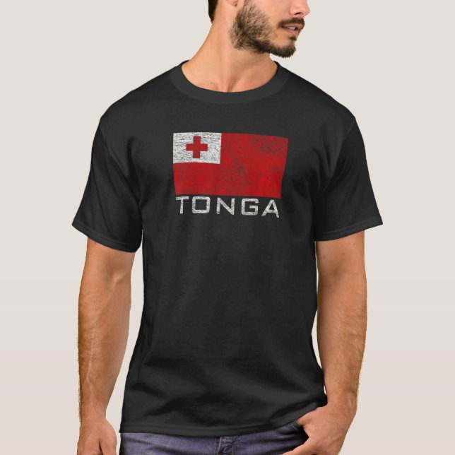 Nationalflagge von Tonga T-Shirt (Vorderseite)