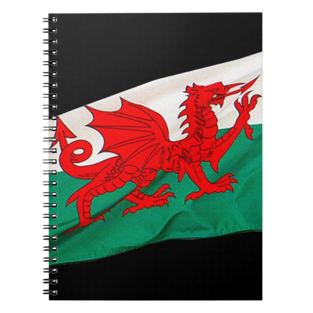 Nationalflagge Wales, Patriotischer Roter Drache Notizblock (Vorderseite)