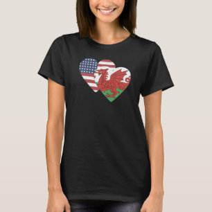 Nationalflagge Wales Souvenir für Männer Frauen T-Shirt