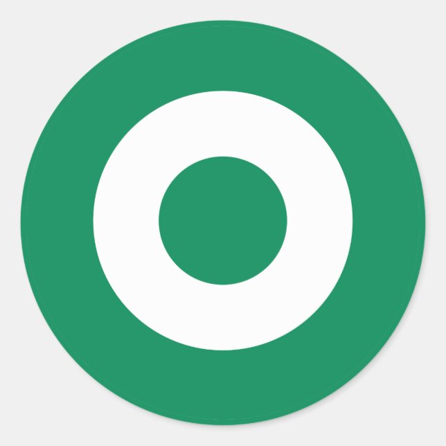 Nationalflaggensymbol der Armee von Nigeria Runder Aufkleber (Vorderseite)