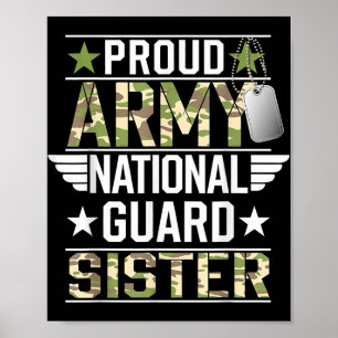 Nationalgarde der Proud-Armee Sister Veterans Day Poster