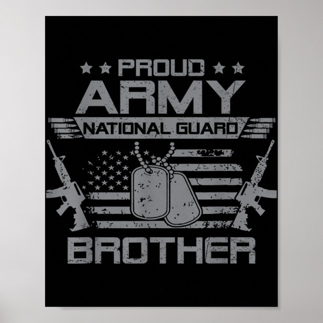 Nationalgarde der Proud Brüderflagge USA Militar Poster (Vorne)