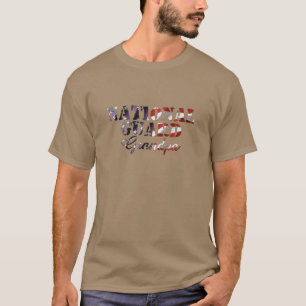 Nationalgarde-Großvater-amerikanische Flagge T-Shirt