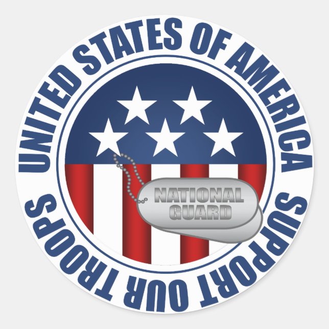 Nationalgarde Runder Aufkleber (Vorderseite)