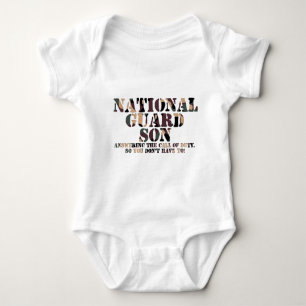 Nationalgarde-Sohn-antwortender Anruf Baby Strampler