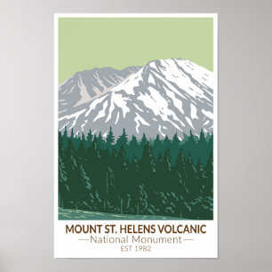 Nationalmuseum St. Helens Vintag Poster