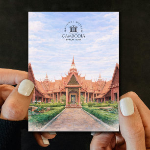 Nationalmuseum von Kambodscha Phnom Penh, Elegan Postkarte